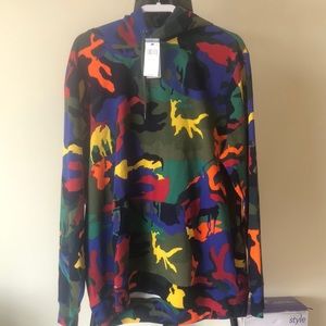 This Is a one-of-a-kind camouflage polo hoodie brand new never been worn